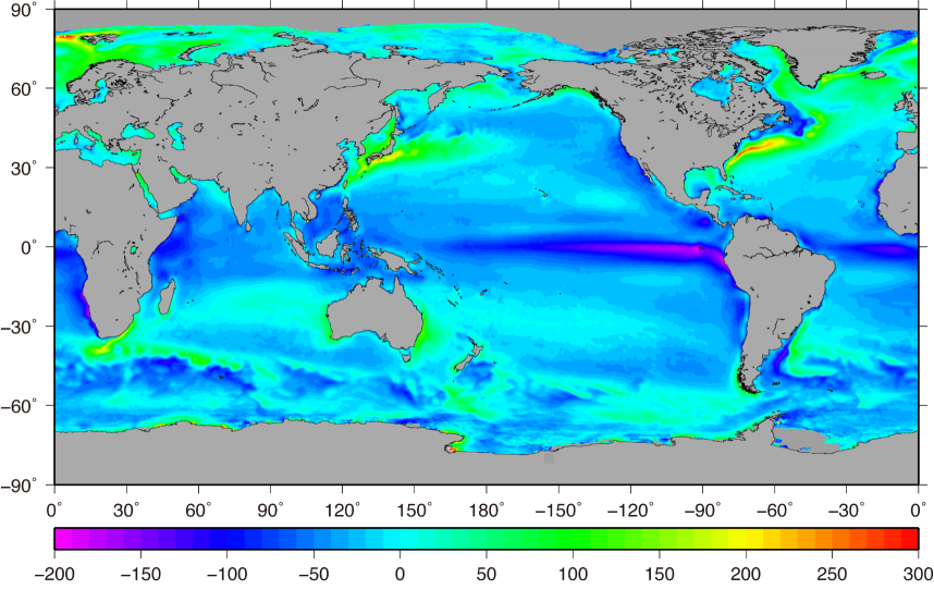 An example of J-OFURO3 net heat flux
